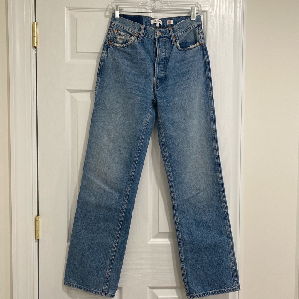 RE/DONE Straight leg high rise vintage jeans